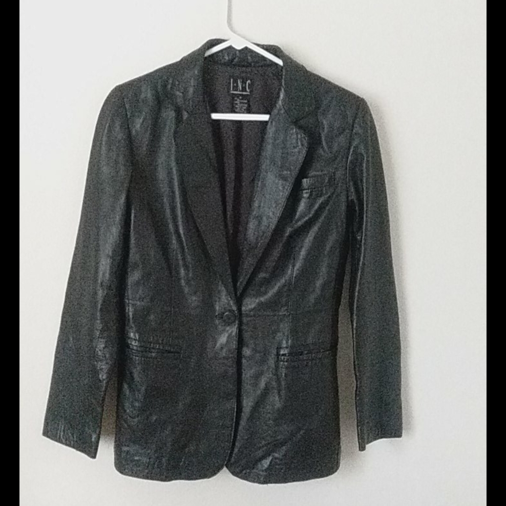 International concepts leather jacket size 4